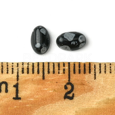 Synthetic Snowflake Obsidian Cabochons G-A094-01A-35-1