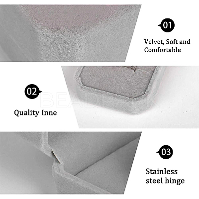 Square Velvet Ring Boxes LS-VBOX-WH0002-01C-1