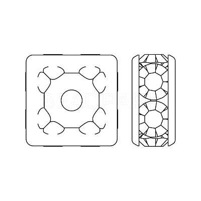Preciosa® MAXIMA Crystal Multi-Stones Settings X-PRC-MC8-00030-G-1