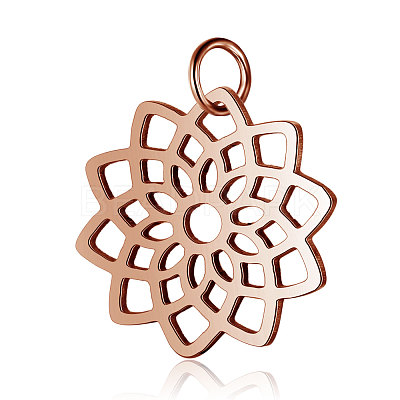 304 Stainless Steel Pendants STAS-S105-T516R-1