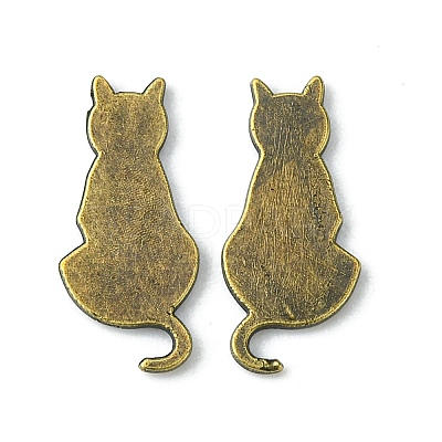 Alloy Kitten Cabochons PALLOY-WH0051-01AB-06-1