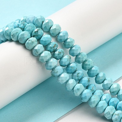 Dyed Natural Howlite Beads Strands G-G023-A01-01A-1