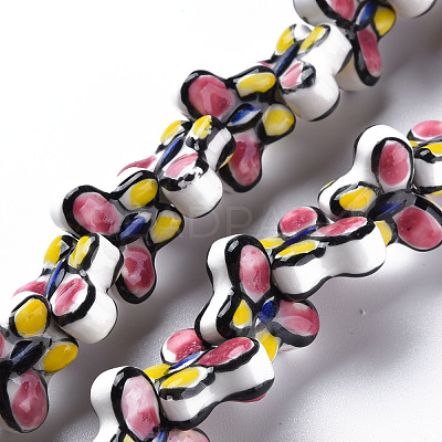 Handmade Porcelain Ceramic Beads Strands PORC-Q265-006C-1