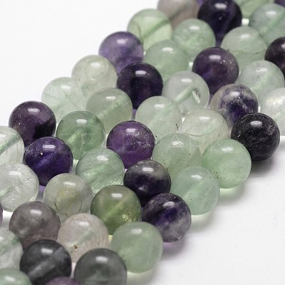 Natural Fluorite Bead Strands X-G-D840-56-6mm-AB-1