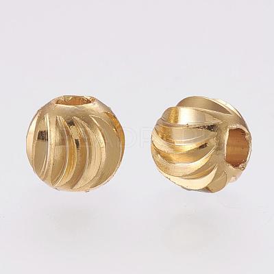 Brass Spacer Beads KK-G312-01G-6mm-G-1