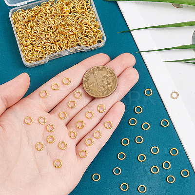 Brass Open Jump Rings KK-PH0006-6mm-G-1