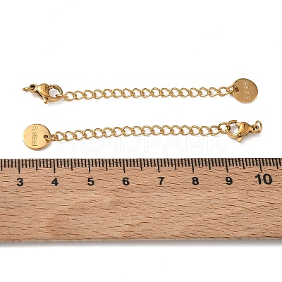201 Stainless Steel Curb Chain Extender SA-CBA0FDA-01G-19-1