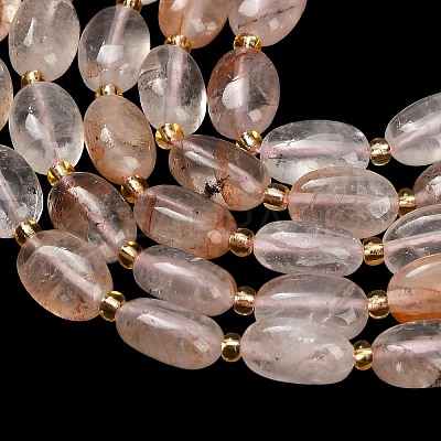 Natural Hematoid Quartz/Ferruginous Quartz Beads Strands GG-CBA5B6F-D02-01-1