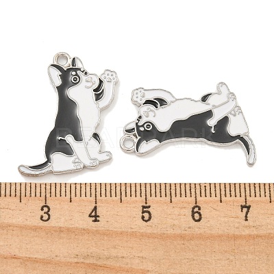 Rack Plating Alloy Enamel Pendants ENAM-Z014-01P-06-1