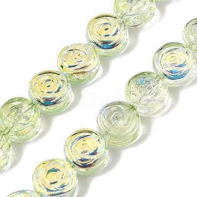 Electroplate Baking Paint Transparent Glass Beads Strands GL-CBA2ED2-05H-1
