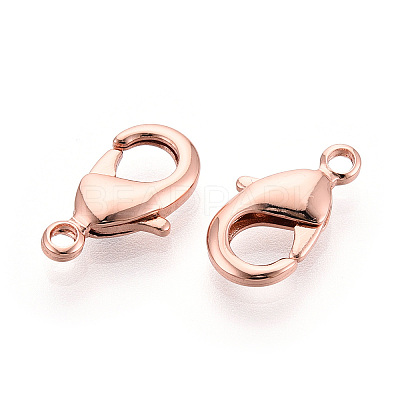 Brass Lobster Claw Clasps KK-YW0004-01C-RG-1