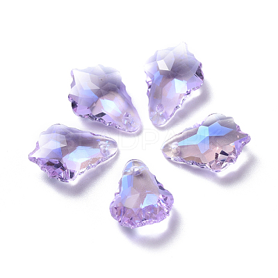 Glass Rhinestone Pendants X-RGLA-L019-B-371MO-1