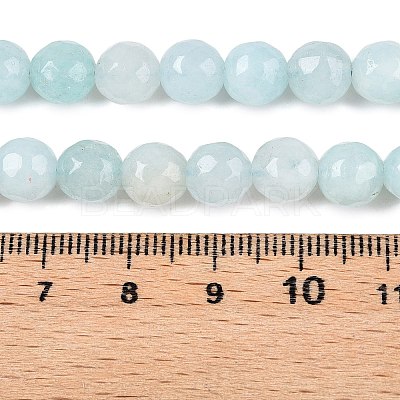 Natural White Jade Bead Strands G-R346-6mm-17-1