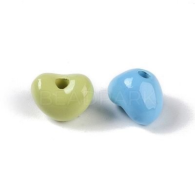 Spray Paint Alloy Beads PALLOY-H145-09-1