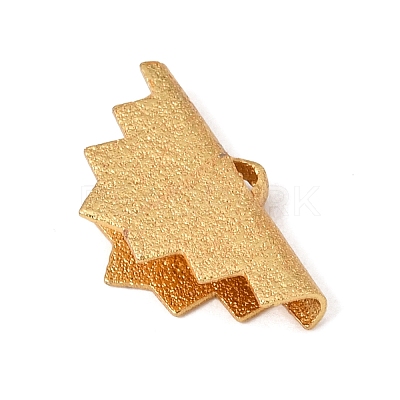 Brass Ribbon Crimp Ends X-KK-G385-01LG-1