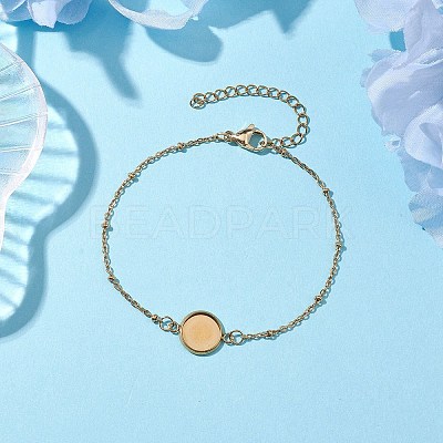 304 Stainless Steel Satellite Chain Bracelet Makings BJEW-JB10587-02-1