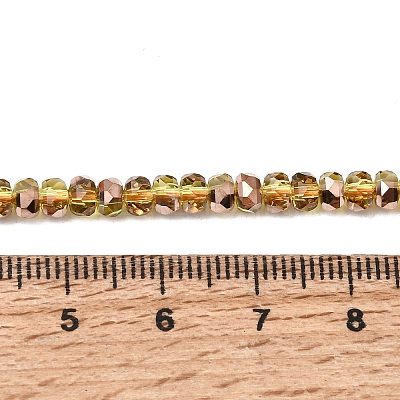 Electroplate Glass Beads Strands GLAA-Q105-03-06-1