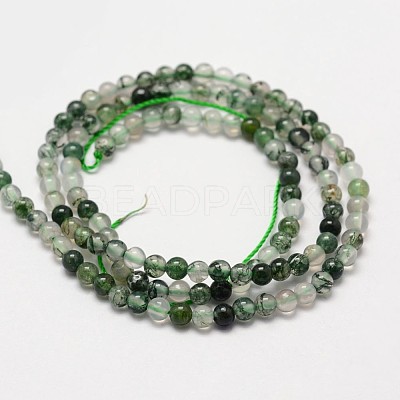 Natural Moss Agate Beads Strands X-G-N0184-07-2mm-1