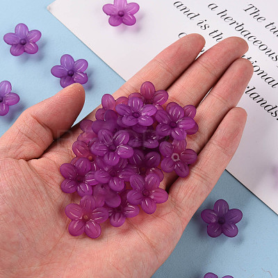 Frosted Acrylic Bead Caps MACR-S371-08A-743-1