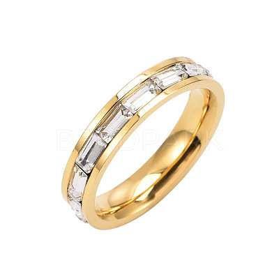 304 Stainless Steel with Crystal Rhinestone Finger Rings FS-WGF5DC4-15-1
