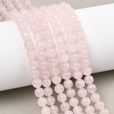 Natural Madagascar Rose Quartz Beads Strands G-Z146-A01-6mm-02-1