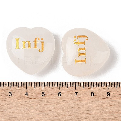 Natural Quartz Crystal Heart Engraving MBTI Figurines Statues for Home Office Desk Decorations X1-G-K353-05C-1