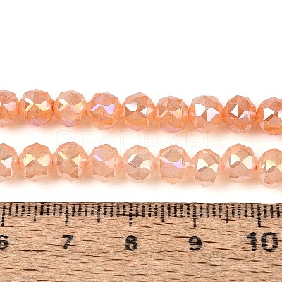 Anti-Tarnish Electroplate Glass Beads Strands GLAA-N064-6mm-05-1