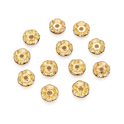 Iron Crystal Rhinestone Spacer Beads LS-RB-A008-8MM-G-1