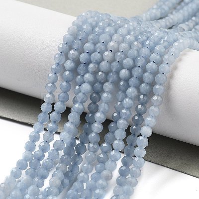 Natural Angelite Beads Strands X-G-G161-A05-05-1