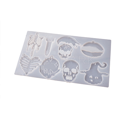 DIY Silicone Halloween Theme Pendant Molds HAWE-PW0001-035B-1