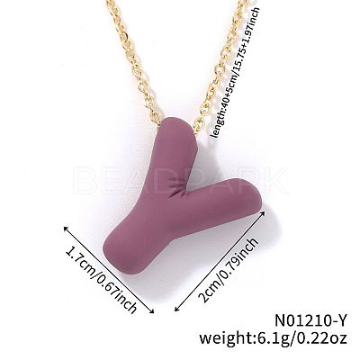 Alloy Initial Pendant Necklaces RS8745-25-1