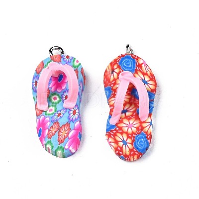 Handmade Polymer Clay Pendants PORC-S1007-48-1