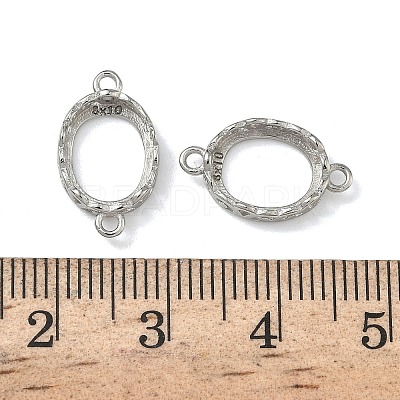 925 Sterling Silver Connector Cabochon Settings STER-NH0019-01P-02-1