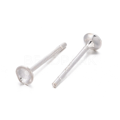 925 Sterling Silver Ear Stud Findings STER-K167-043A-S-1