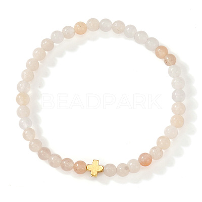 Bohemian Natural Pink Aventurine Round Beads Stretch Bracelets LS-NO3013-1-1