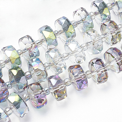 Electroplat Glass Bead Strands X-EGLA-Q092-10mm-D01-1
