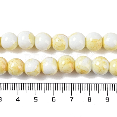 Baking Paint Glass Bead Strands GLAA-H031-01C-03-1