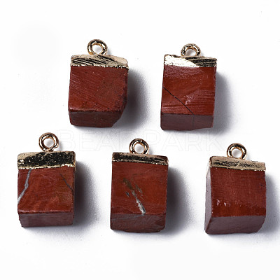 Natural Red Jasper Pendants G-Q998-035D-1