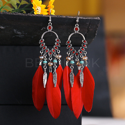 Alloy Rhinestone Teardrop Chandelier Earrings FS-WG764FB-07-1