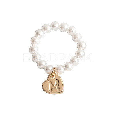 Plastic Imitation Pearl & Alloy Finger Rings FS-WG241E1-10-1