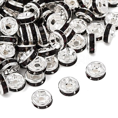 Brass Grade A Rhinestone Spacer Beads RB-A014-Z6mm-11S-1