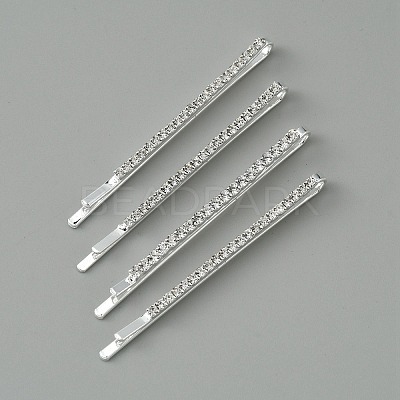 Metal Rhinestone Hair Bobby Pins FIND-WH0152-33S-1