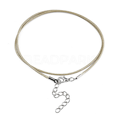 Waxed Cotton Cord Necklace Making X-MAK-S034-024-1