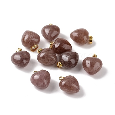 Natural Strawberry Quartz Pendants G-I311-A23-G-1