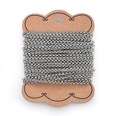 Tarnish Resistant 304 Stainless Steel Rolo Chains CHS-L017-18A-1