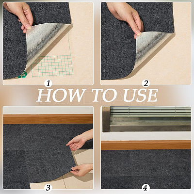 12Pcs Square Self-adhesion Polyester Carpet Tape DIY-CN0003-45C-1