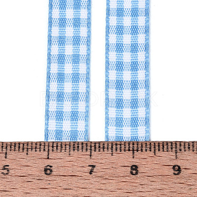 Single Face Plaid Polyester Satin Ribbon SRIB-T009-10D-1