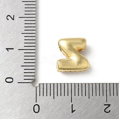 Brass Micro Pave Cubic Zirconia Beads KK-P290-61G-Z-1