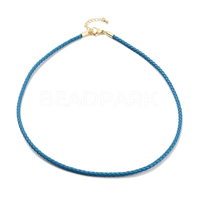 Braided Round Imitation Leather Bracelets Making BJEW-H610-01G-13-1