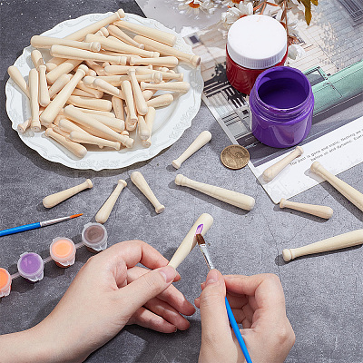 60Pcs 2 Styles Sport Wood Baseball Bat Display Decorations DJEW-NB0001-52-1